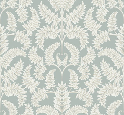 Royal Fern Damask Green Wallpaper