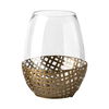 Reena II Large Gold Woven Metal Base Table Candle Holder thumbnail 0