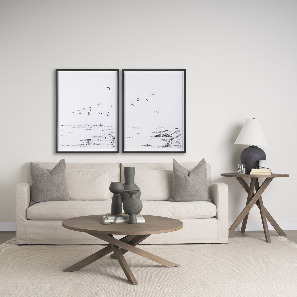 Solana Medium Brown Wood Foyer Table, Side & End Table by Mercana, 32" length x 32" width x 30" height View 2