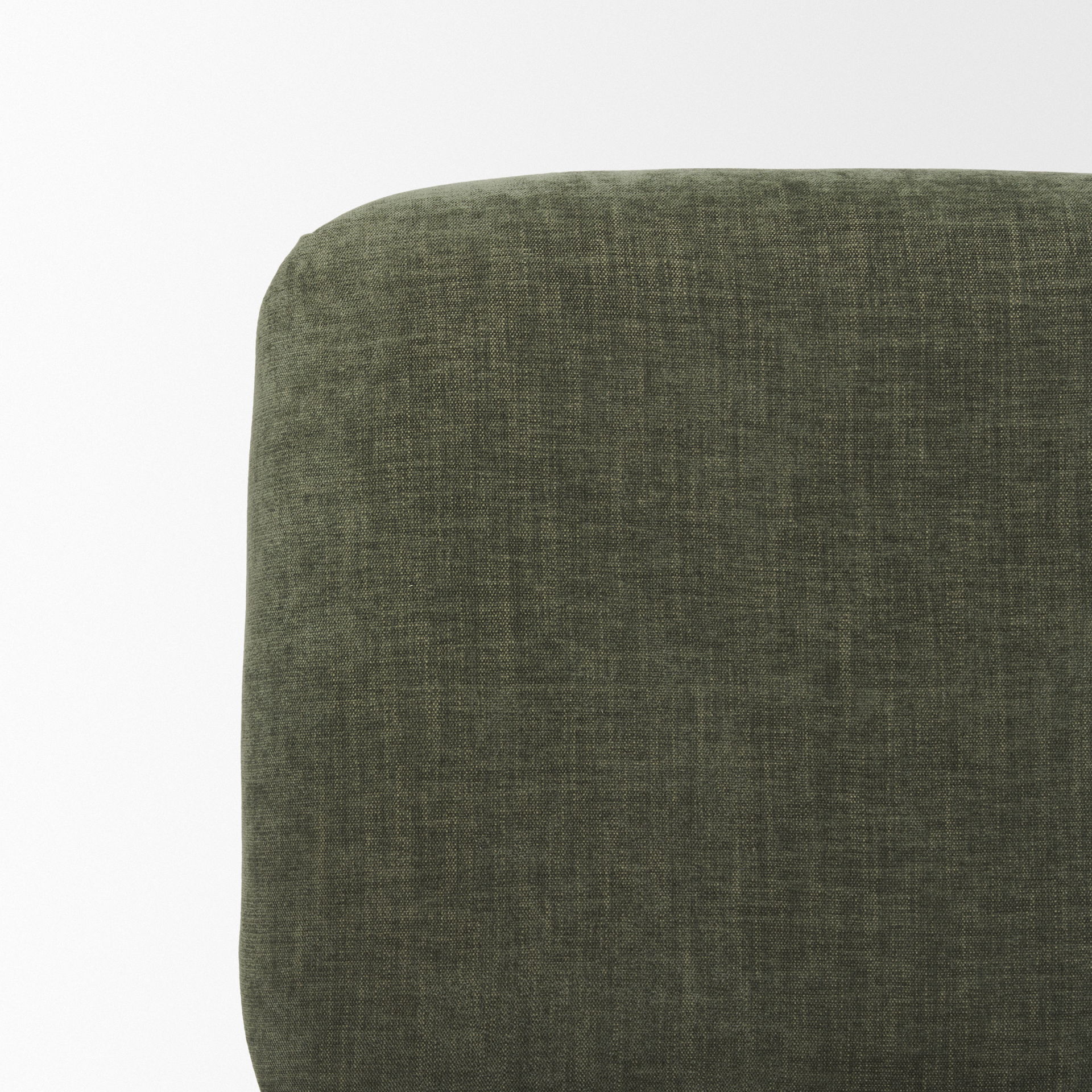 Nora Forest Green Fabric with Matte Black Metal Legs Accent Chair, by Mercana, 25" length x 30.25" width x 31" height View 10