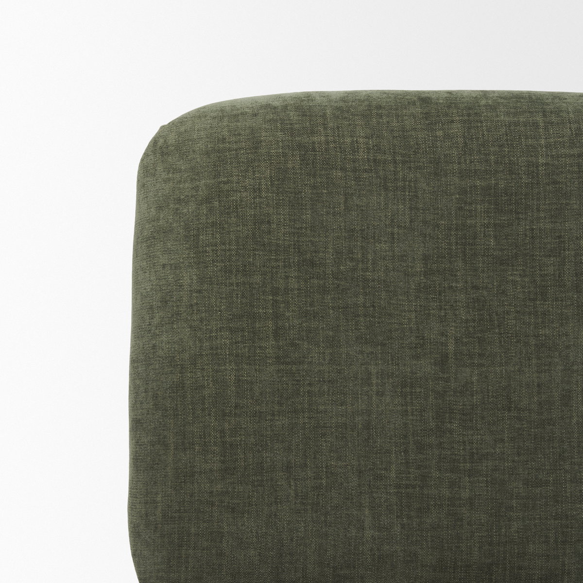 Nora Forest Green Fabric with Matte Black Metal Legs Accent Chair, by Mercana, 25" length x 30.25" width x 31" height View 10