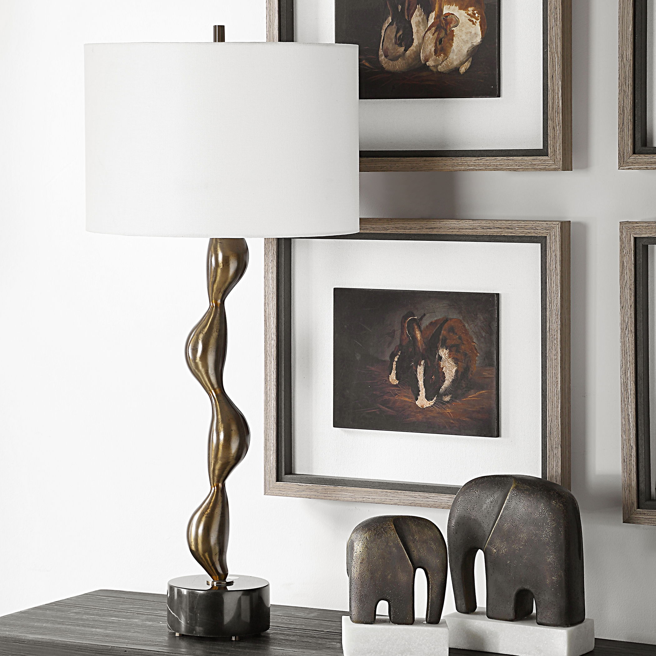 Remolino Bronze Table Lamp large image 