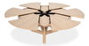 Casual Jupe Dining Table Bleached Oak M, by Sarreid, 4'7" length x 4'7" width x 2'6" height thumbnail 4