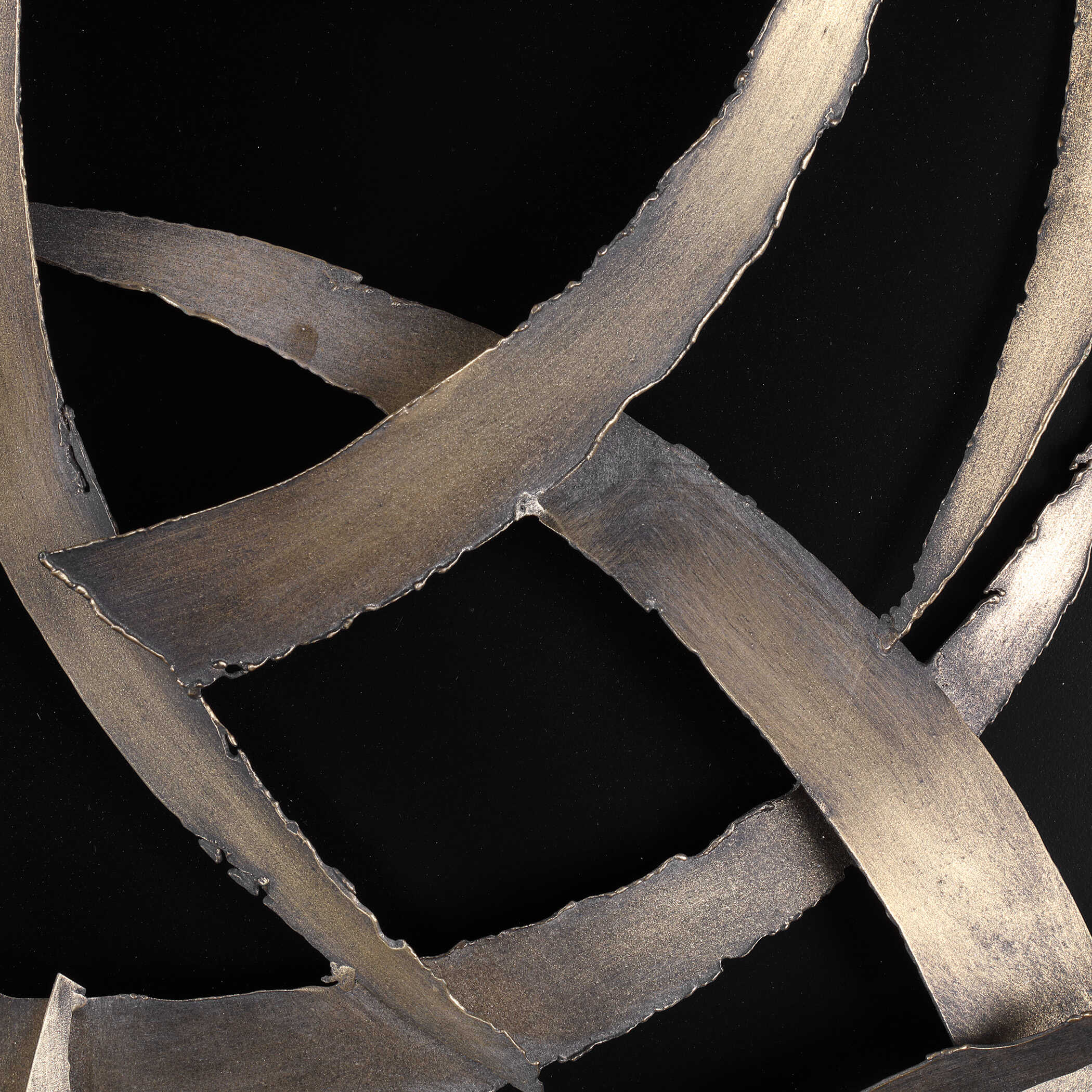 Brushstrokes Metal Wall Art Set/2, Sculptural Wall Art by Uttermost, 15.75" width x 46.75" height x 4" depth View 5