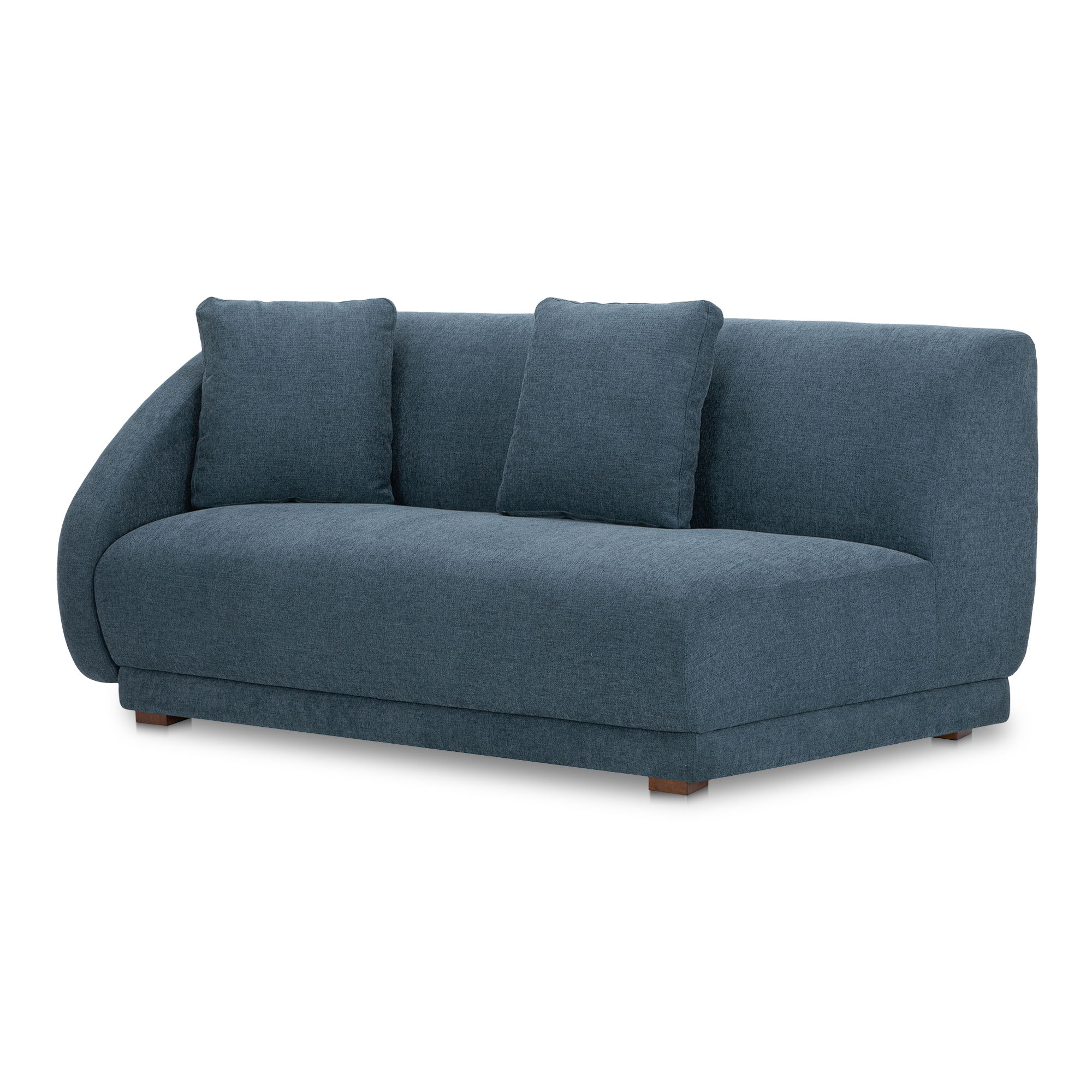 Fraser Left Arm Facing Sofa Deep Blue, Sectional Sofa by Moe's Home, 70" width x 31.5" height x 34.3" depth View 2