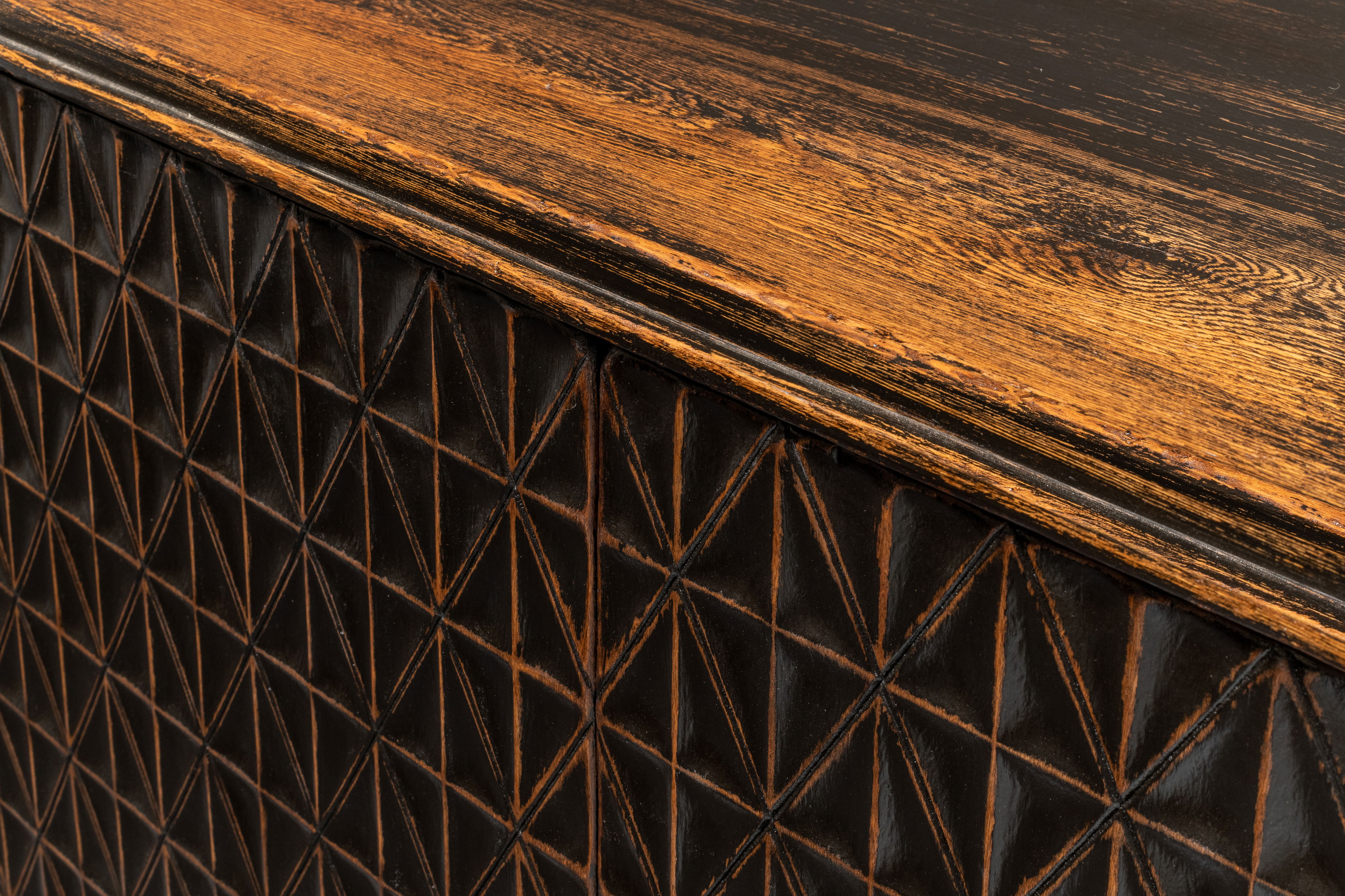 Scrubboard Front Sideboard, Ebony large image 