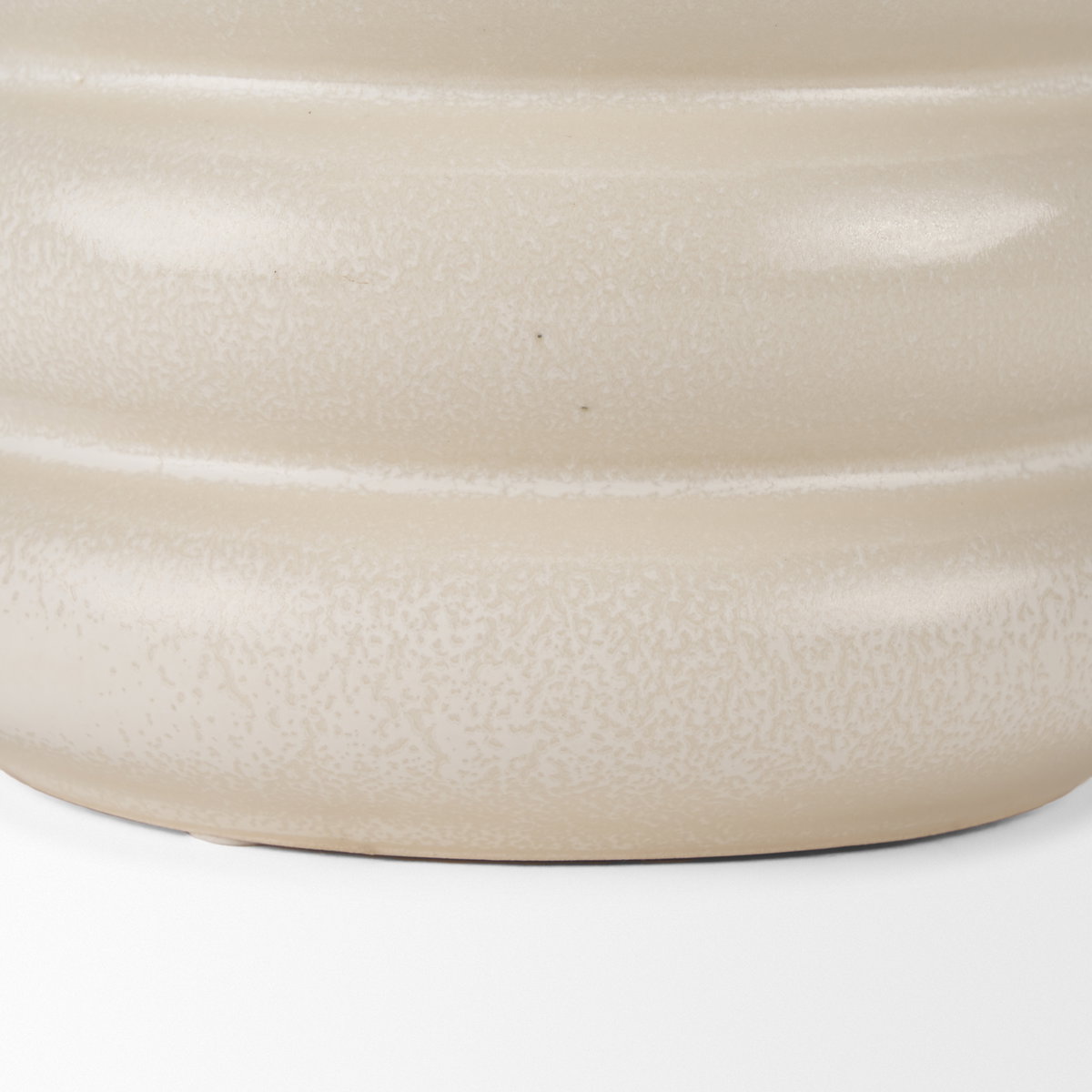 Twyla Tall Cream Glazed Ring Pot, Vase by Mercana, 7.09" length x 7.09" width x 6.69" height View 8