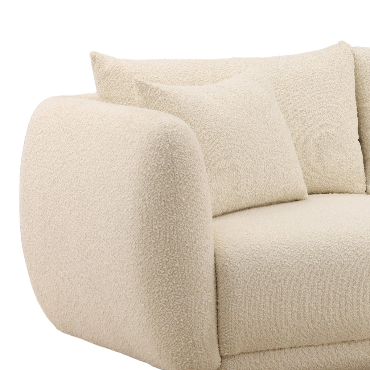 Briceida Sofa Cream, Sofas & Sectional by Dovetail, 84.12" width x 29.5" height x 40" depth View 6