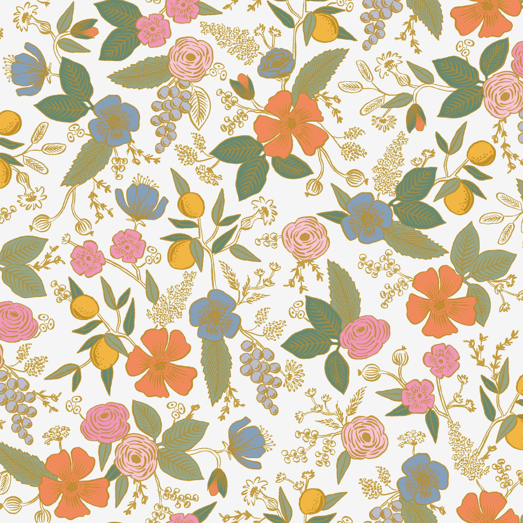 Colette Rose Multicolor Peel & Stick Wallpaper large image 