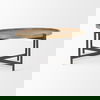 Marquisa 34.25L x 34.25W x 16.5H Small Brown Wood with Black Metal Coffee Table thumbnail 2