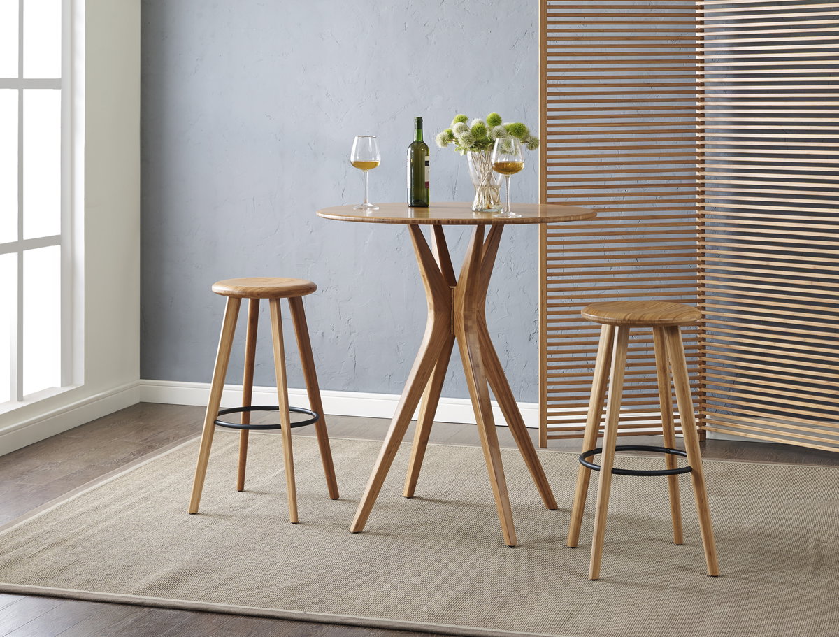 Mimosa Bar Height Table, Caramelized, Counter & Bar Table by Greenington, 36" length x 36" width x 40" height View 4