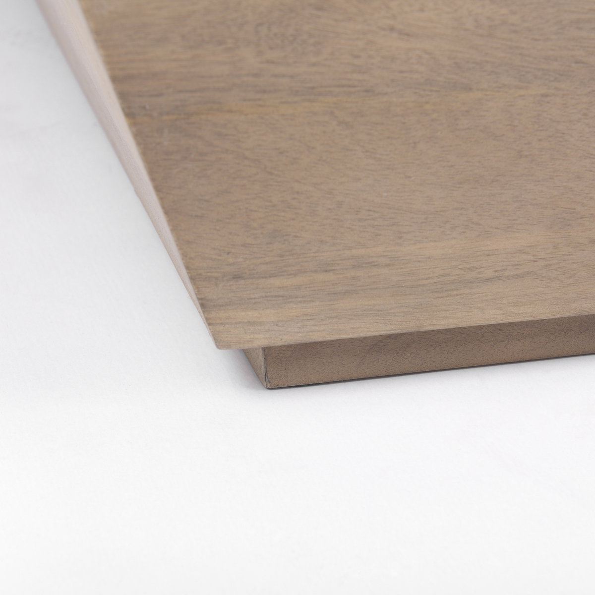Wyatt  Brown Wood Angular Coffee Table, by Mercana, 41" length x 41" width x 16" height View 13