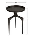 Kenna Bronze Accent Table, Furniture by Uttermost, 16" width x 25" height x 16" depth thumbnail 3