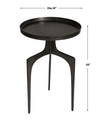 Kenna Bronze Accent Table, Side & End Table by Uttermost, 16" width x 25" height x 16" depth thumbnail 3