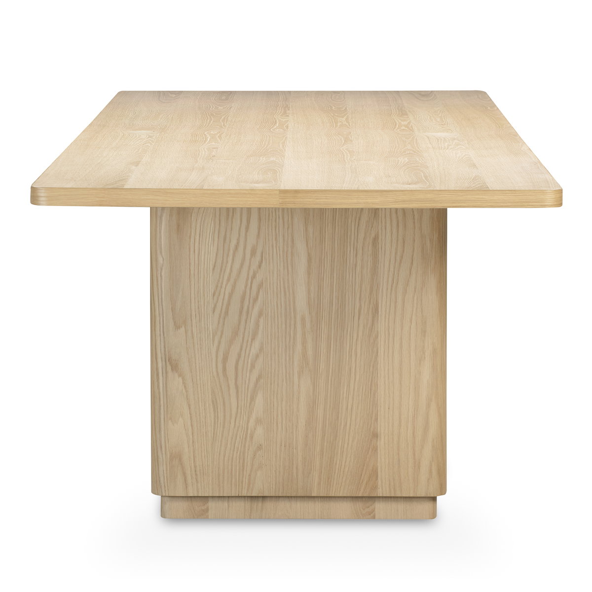 Round Off Large Dining Table Natural Oak, by Moe's Home, 104" width x 29" height x 39" depth View 3