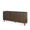 Heera Dark Brown Diamond Motif with Shelf Sideboard, Sideboards & Buffet by Mercana, 71" length x 16.25" width x 32" height thumbnail 1