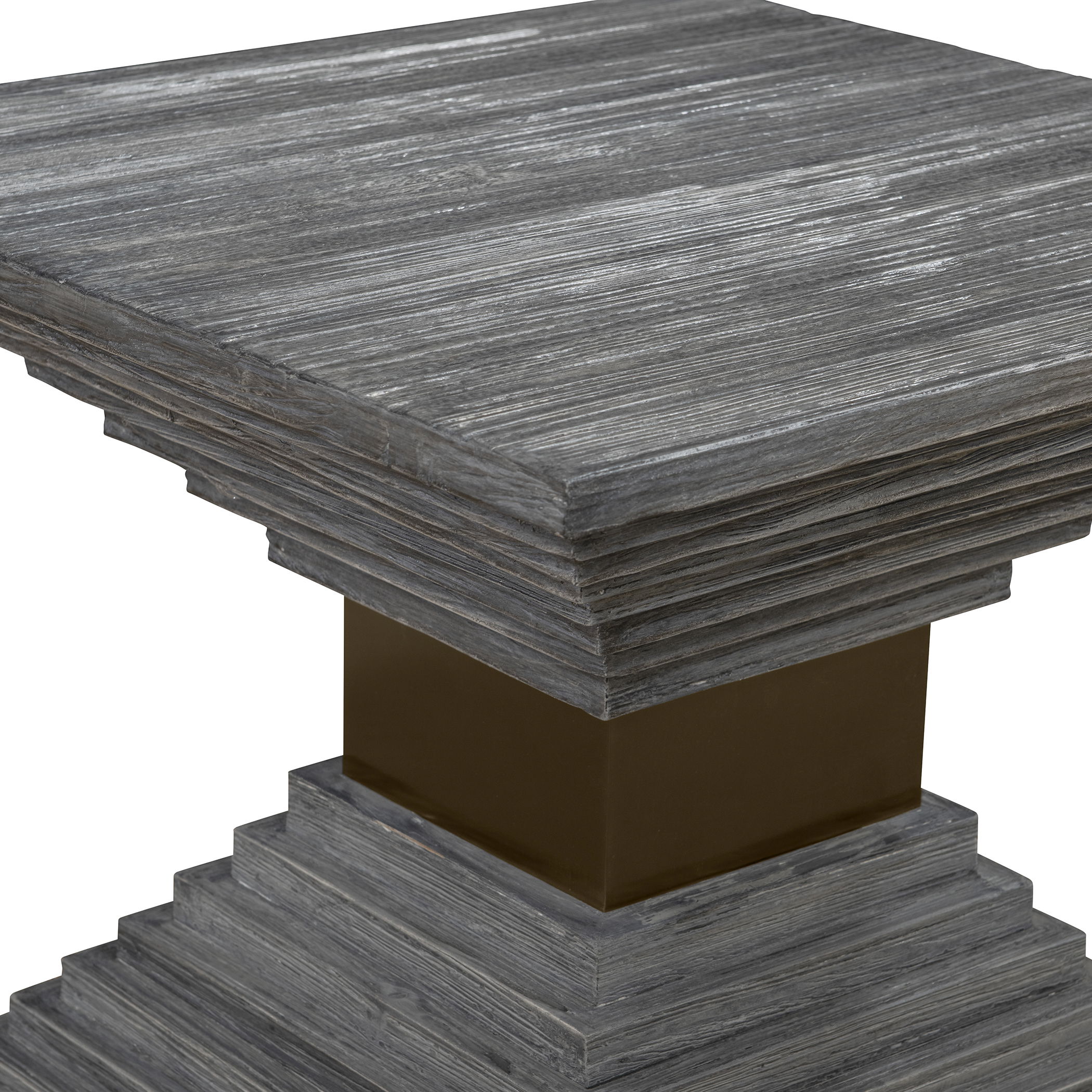 Andes Wooden Geometric Accent Table large image 