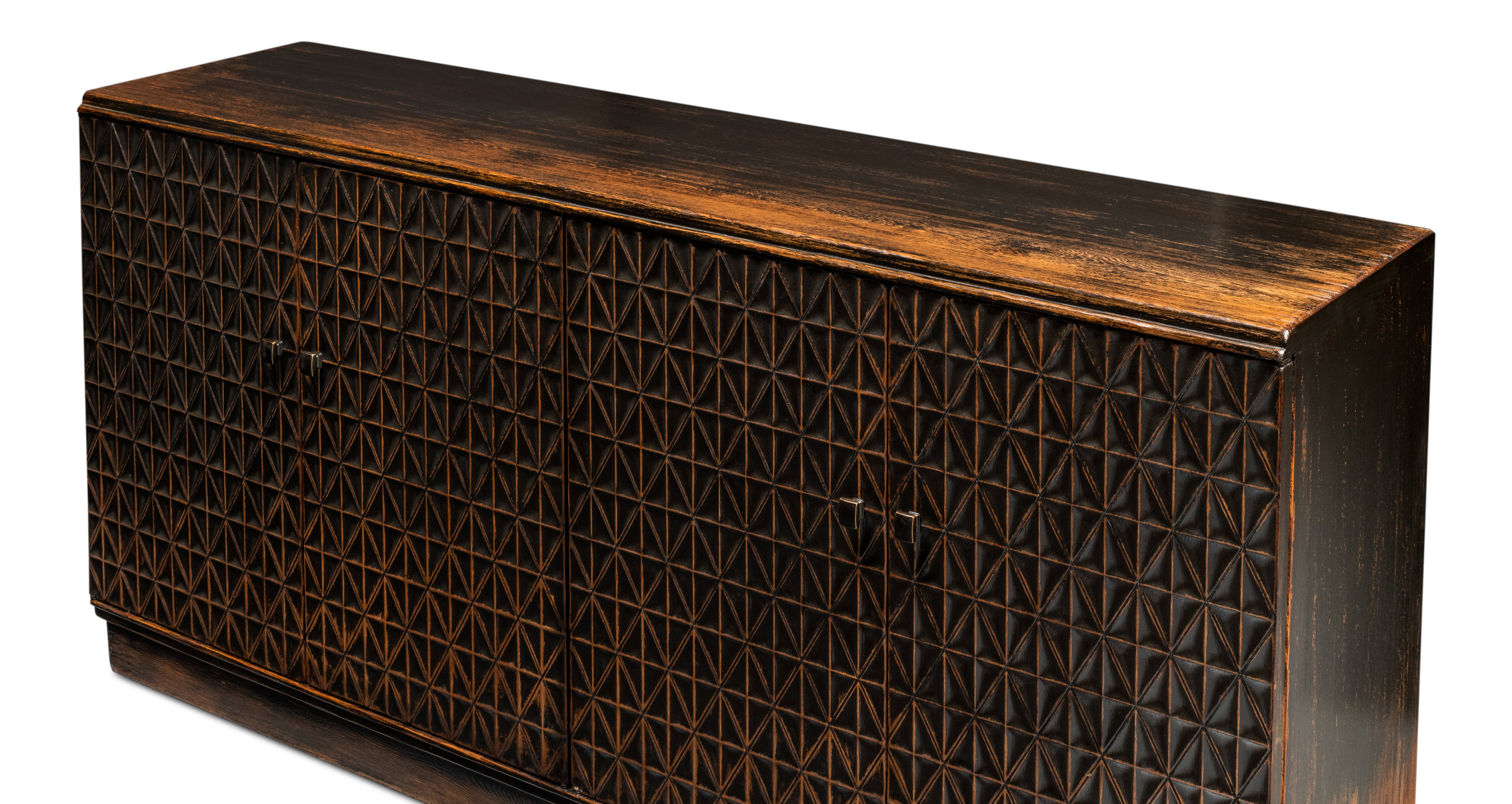 Scrubboard Front Sideboard, Ebony, Cabinets & Sideboard by Sarreid, 71" length x 17" width x 34" height View 12
