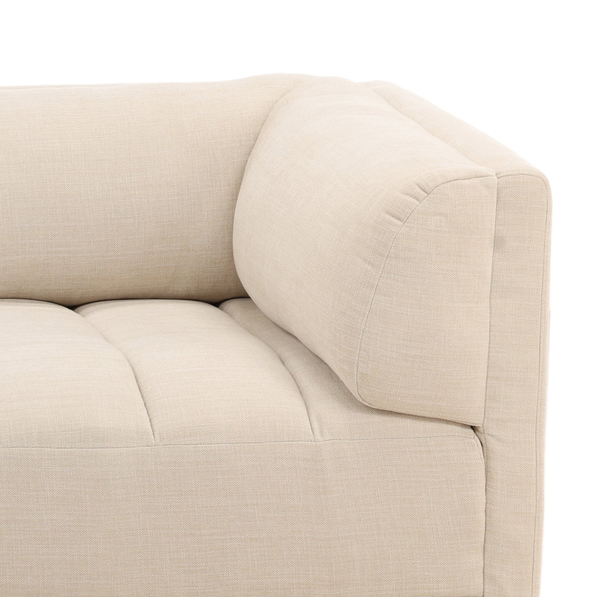 Magda Sofa Oatmeal C0, Sofas & Sectional by Dovetail, 113.5" width x 29.43" height x 40.5" depth View 7