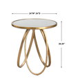 Montrez Gold Side Table, Side & End Table by Uttermost, 24" width x 26.25" height x 24" depth thumbnail 3