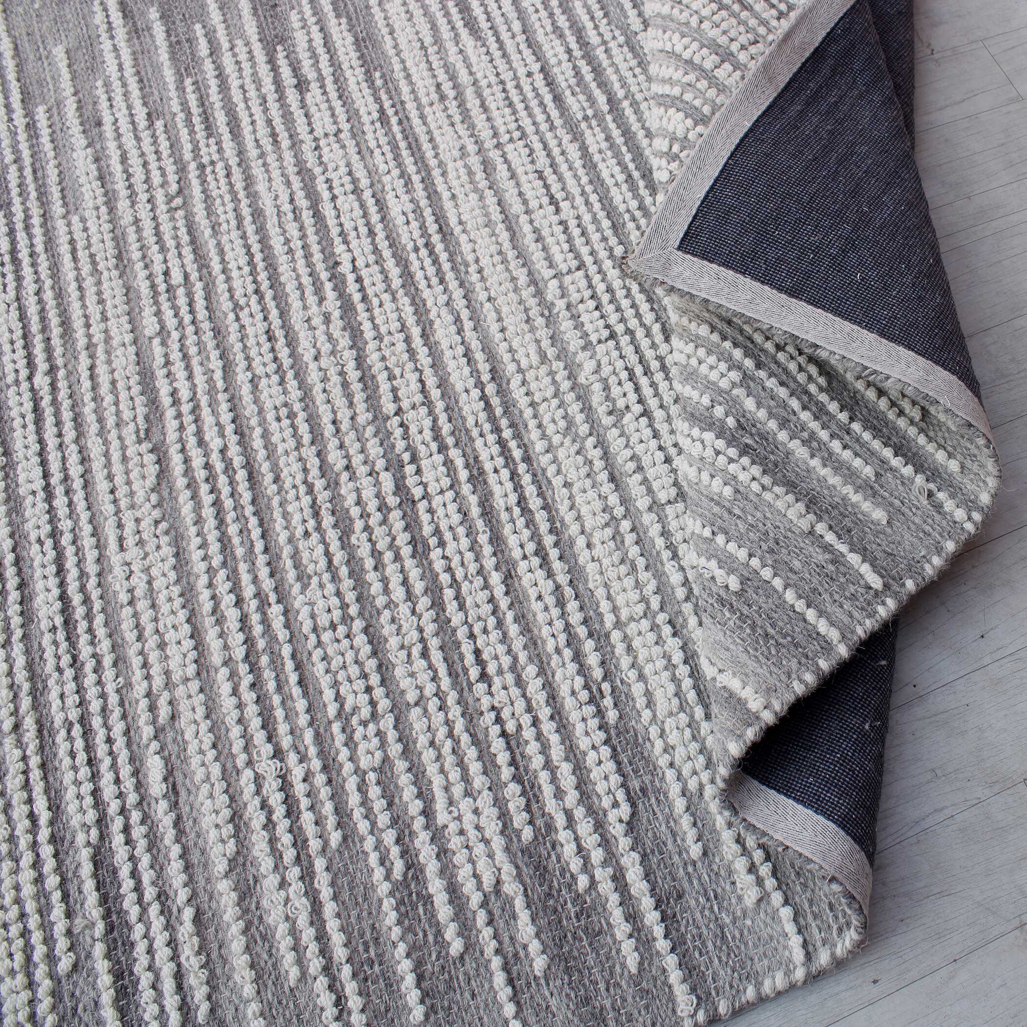 Salida Gray Wool 8 X 10 Rug, by Uttermost, 8' width x 10' height x 0.5" depth View 4