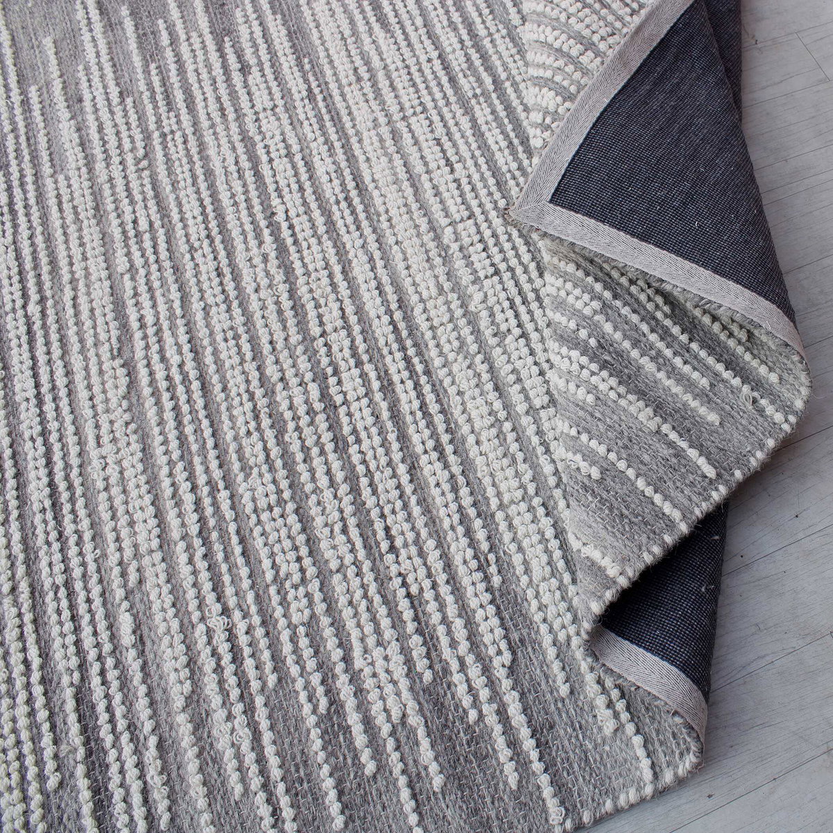 Salida Gray Wool 8 X 10 Rug, by Uttermost, 8' width x 10' height x 0.5" depth View 4
