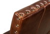 Italian Leather Settee, Seating by Sarreid, 45" length x 32" width x 47" height thumbnail 5