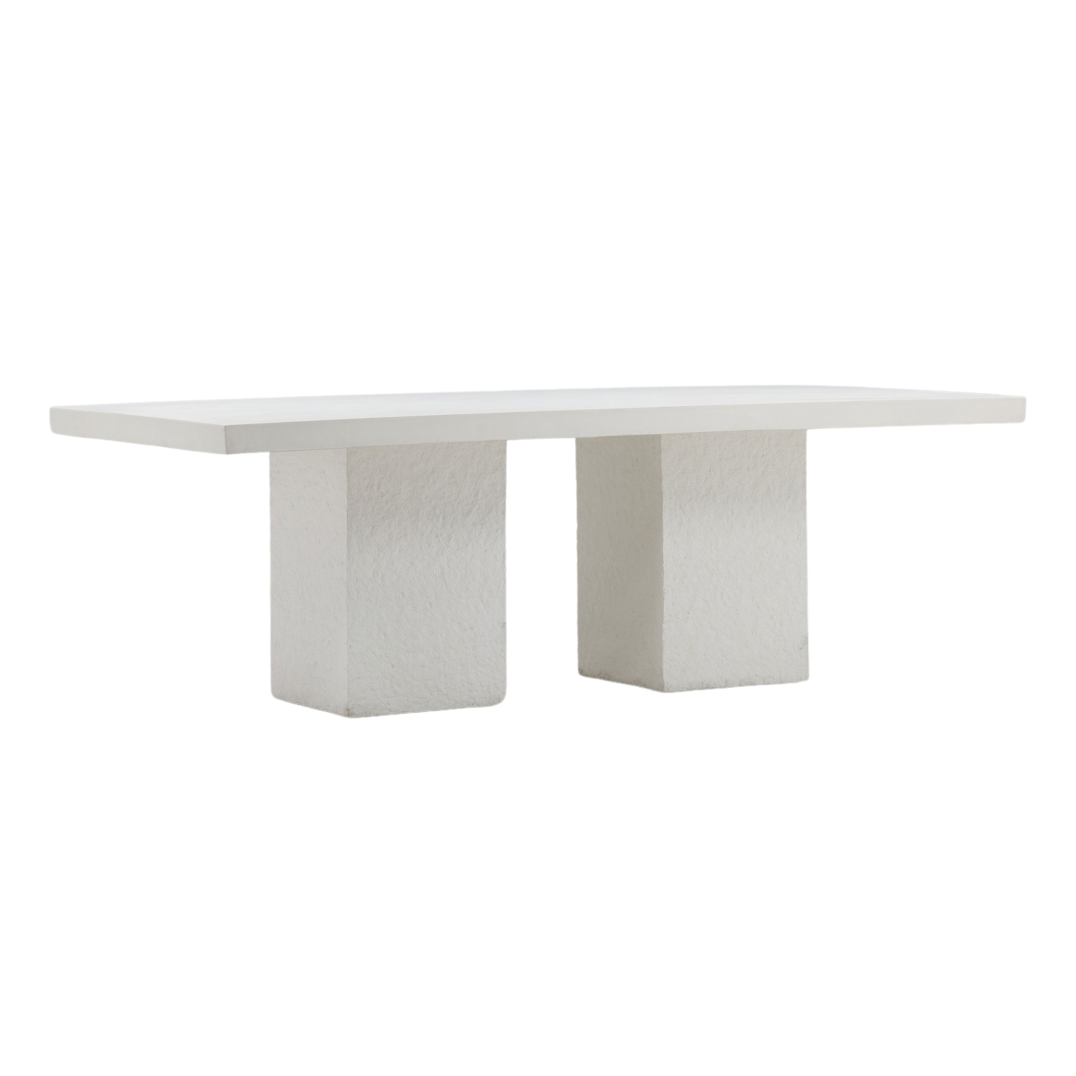 Goodwin Dining Table Cream, by Dovetail, 90.5" width x 30.25" height x 43.5" depth View 1