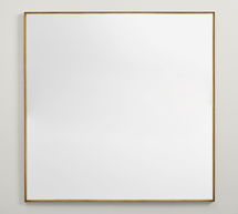 Online Designer Bathroom Stowe Mirror, 42"x42" Square - Brass