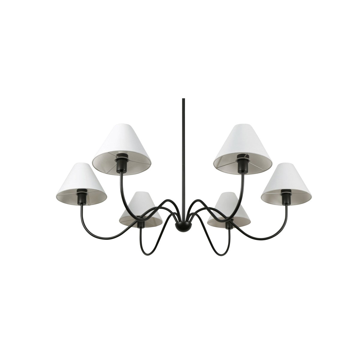 Whitney Chandelier Blackened Bronze, Pendant by Moe's Home, 47.25" width x 50" height x 47.25" depth View 3