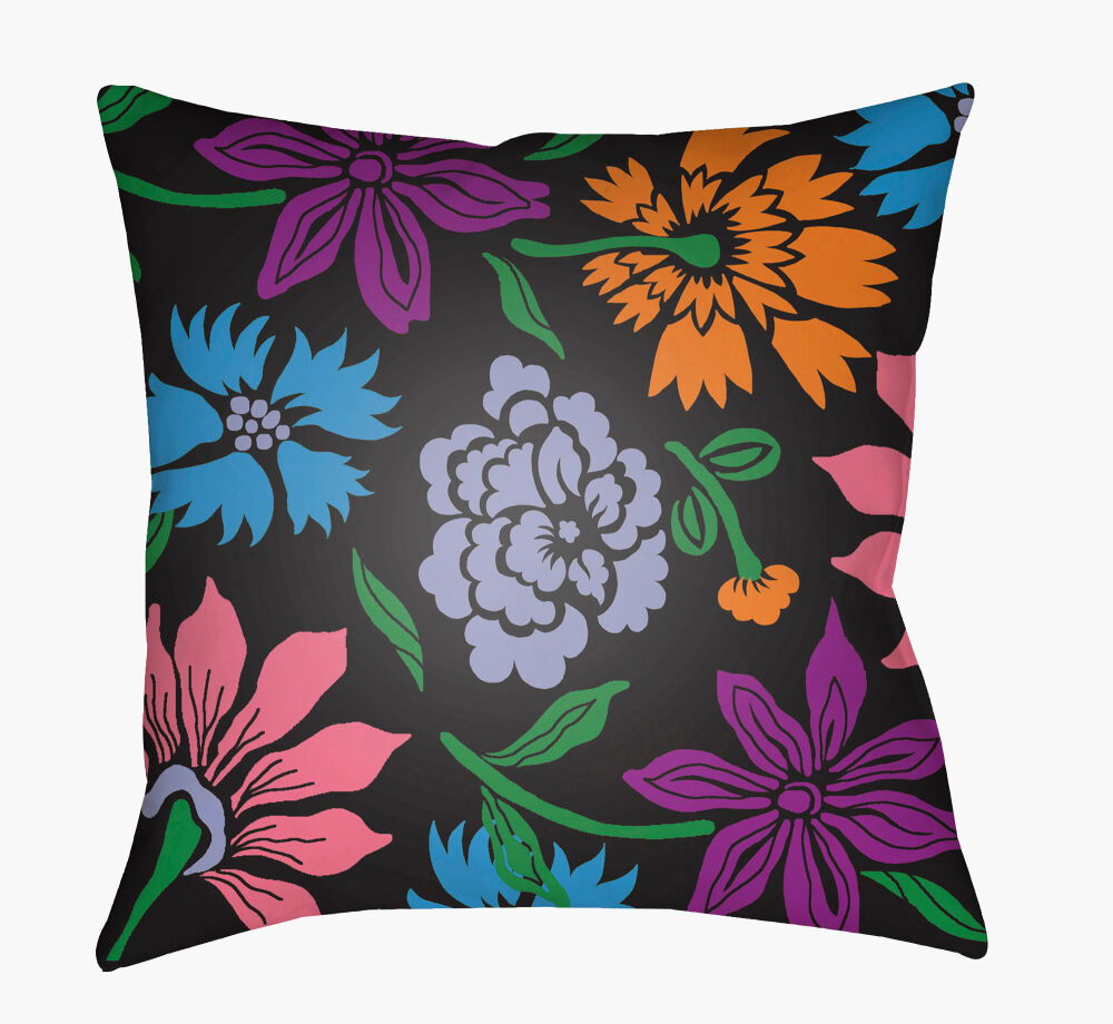 Moody Floral Accent Pillow, Decorative Pillow by Surya, 20" length x 20" width