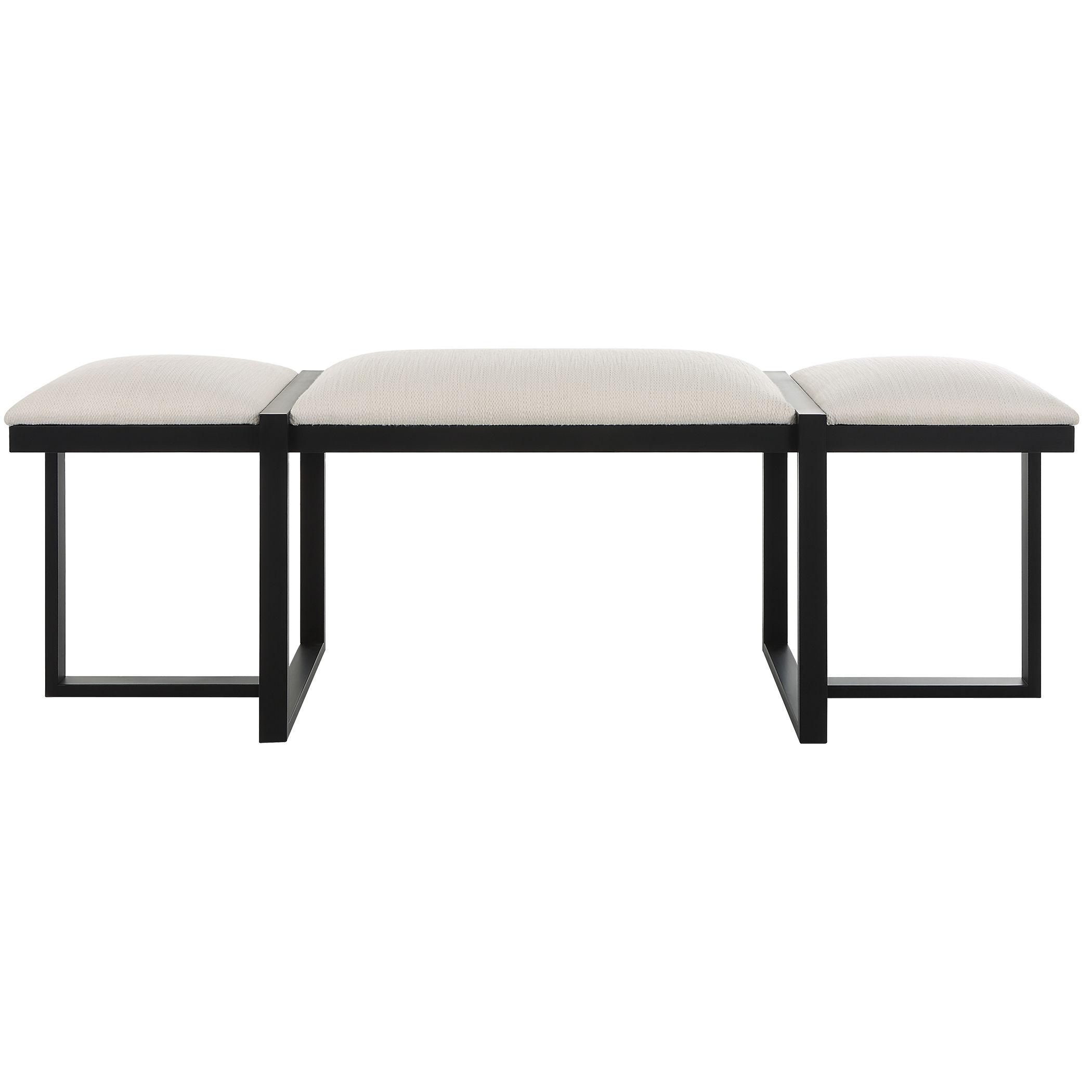 Triple Cloud Modern Upholstered Bench Triple Cloud Modern Upholstered Bench large image