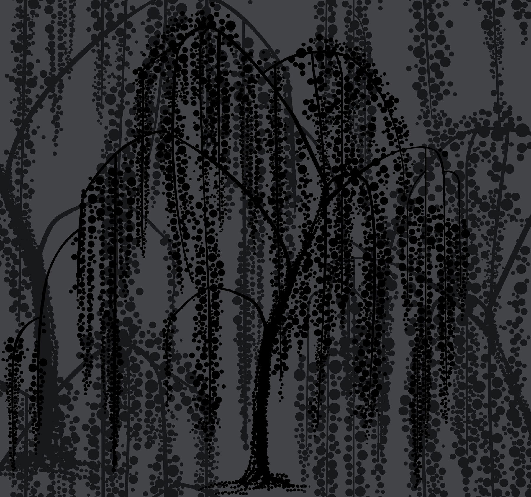 Willow Glow Grey Wallpaper large image 