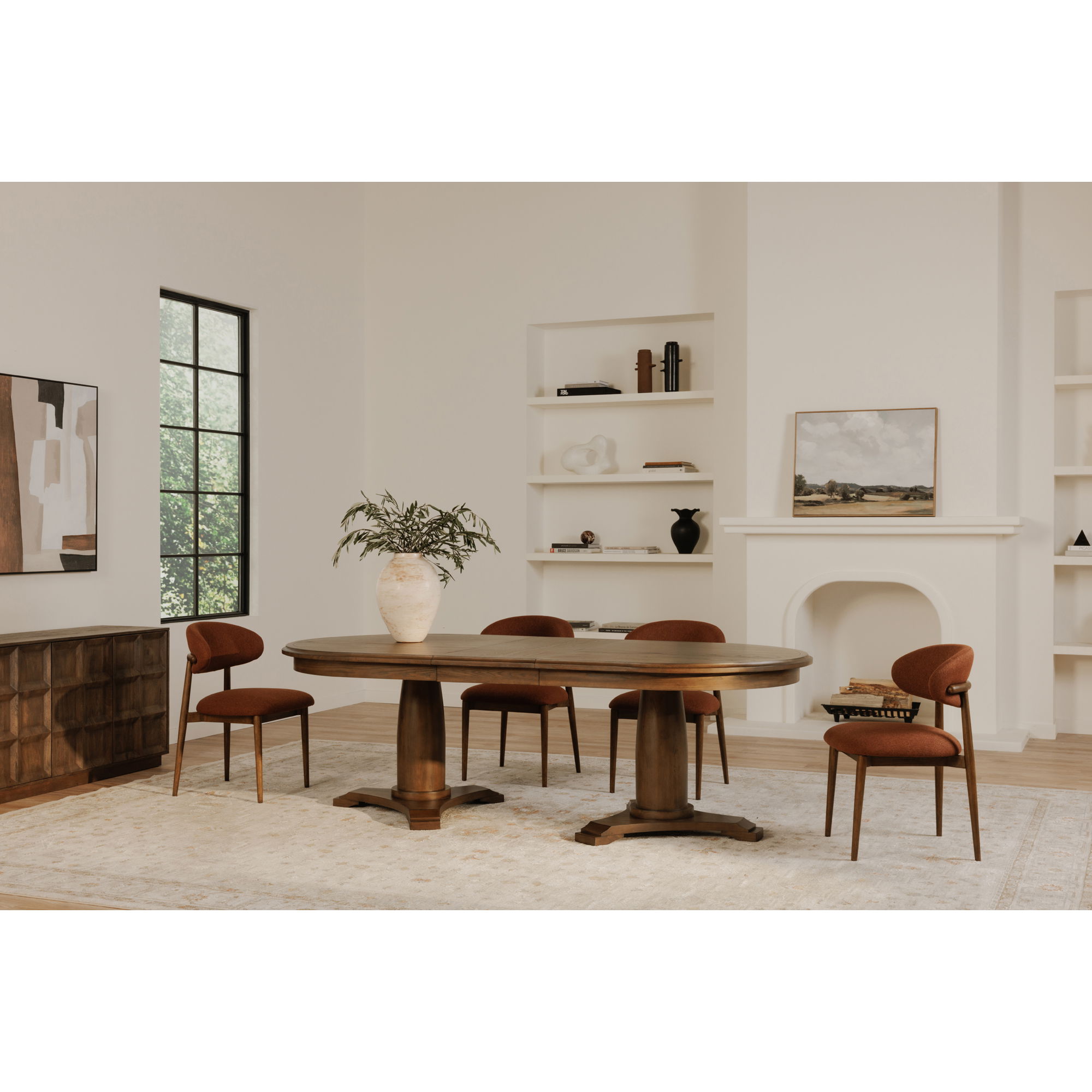 Ellie Dining Chair Rust, by Moe's Home, 20.75" width x 32" height x 20.5" depth View 7