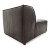 Form Slipper Chair Espresso Brown Leather, Accent Chair by Moe's Home, 31" width x 26" height x 40.5" depth thumbnail 3