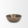 Tomiko Decorative Brass Finished Cast Aluminum Round Bowls, Decorative Bowl by Mercana, 11" length x 11" width x 4" height thumbnail 6