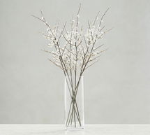 Online Designer Bedroom Faux Berry Branch, Single, White