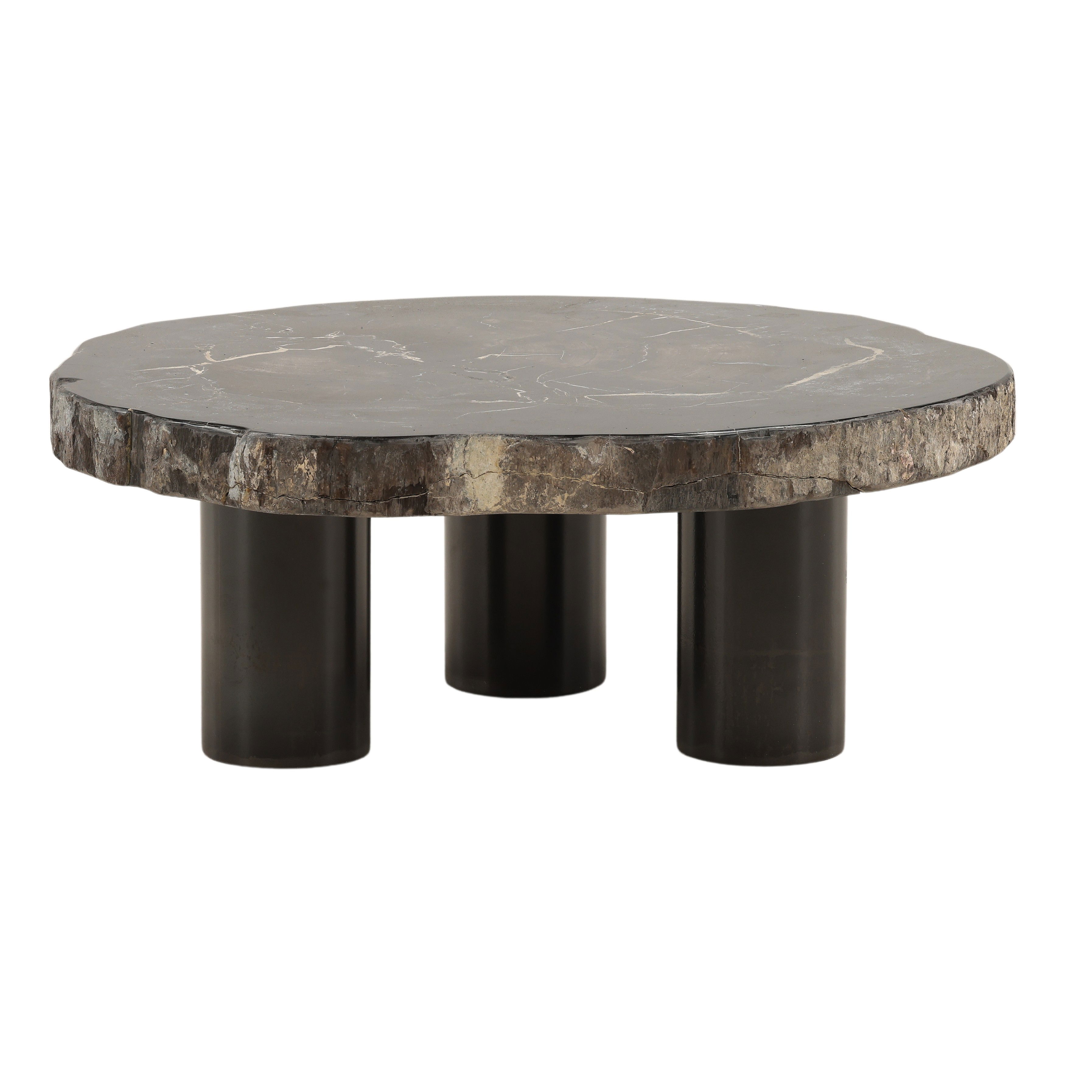 Darnell Coffee Table Natural Black Small, by Dovetail, 34" width x 12" height x 27.5" depth View 2