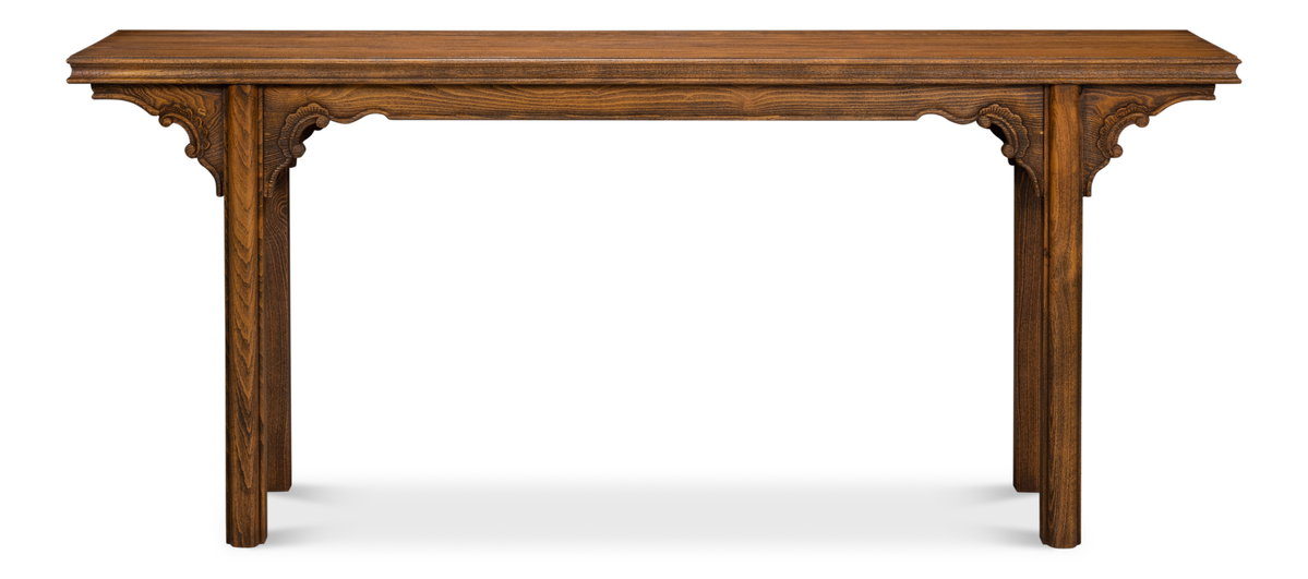 Equestrian Console Table, by Sarreid, 1'3" length x 6'4" width x 2'8" height View 2