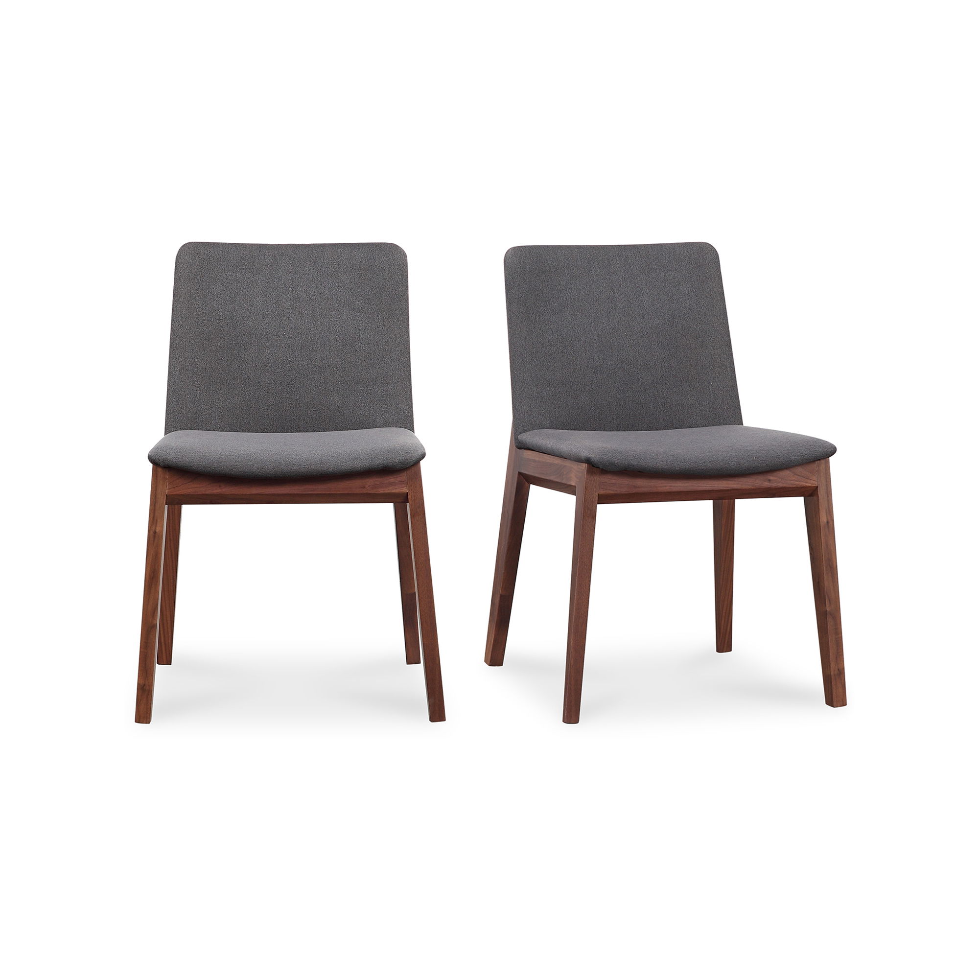 Deco Dining Chair Dark Grey - Set Of Two, by Moe's Home, 21" width x 31" height x 21" depth View 1