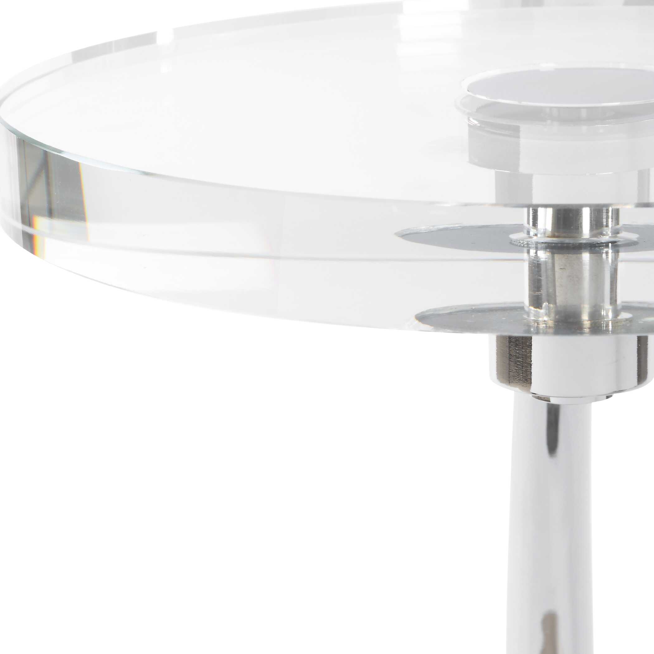 Waveney Nickel Drink Table, Furniture by Uttermost, 11.5" width x 24" height x 11.5" depth View 8