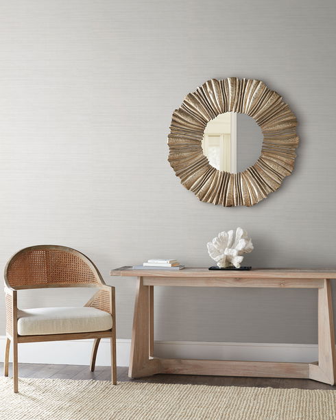 Tasar Silk White Wallpaper