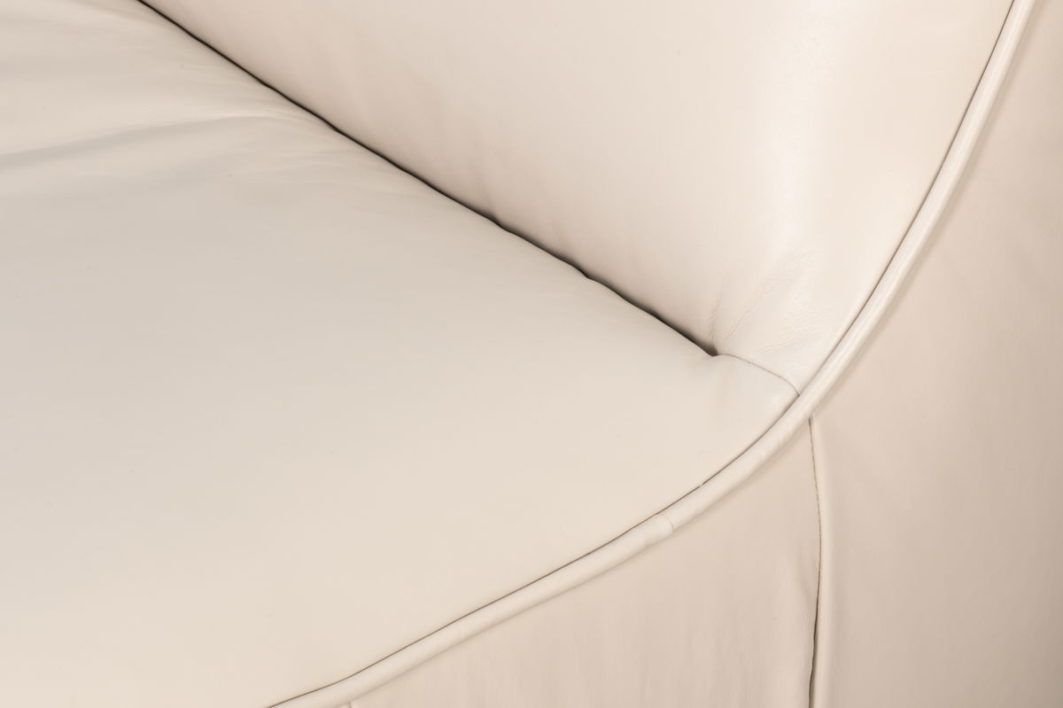 Kennett Swivel Chair Crystal White Leath, by Sarreid, 3' length x 2'9" width x 2'9" height View 11