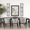 Noah 12.2x55 Black Metal with White Fabric Shade Rectangular Wall Sconce, by Mercana, 12.2" length x 7" width x 55" height thumbnail 2