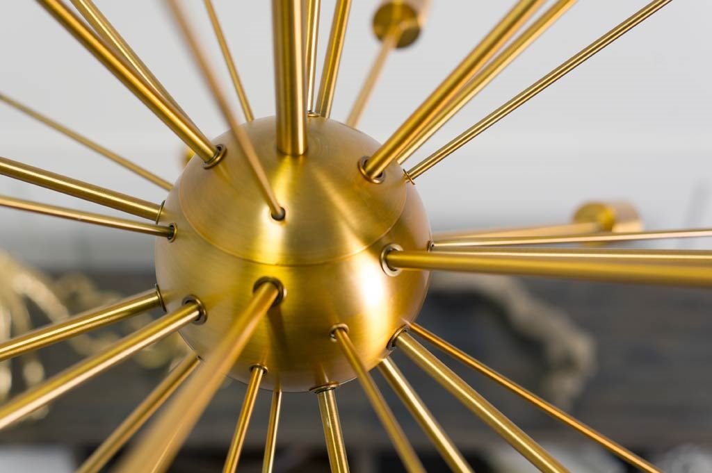 Edisonna II (38'D) Gold Sputnik Twenty Bulb Chandelier, by Mercana, 38" length x 38" width x 38" height View 5