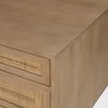Grier 60' Light Brown Solid Wood with Cane Office Desk, by Mercana, 62" length x 22.75" width x 30" height thumbnail 12