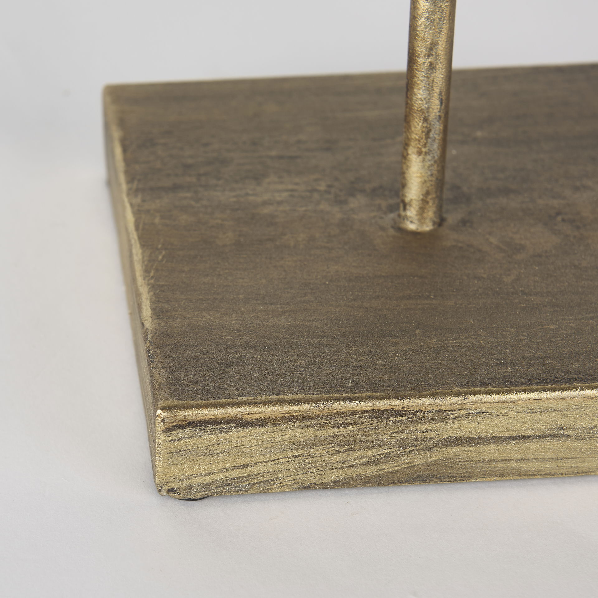 Pontchartrain I (Small) 9L x 5W White Beaded Broken Sphere Decorative Object with Gold Base large image 