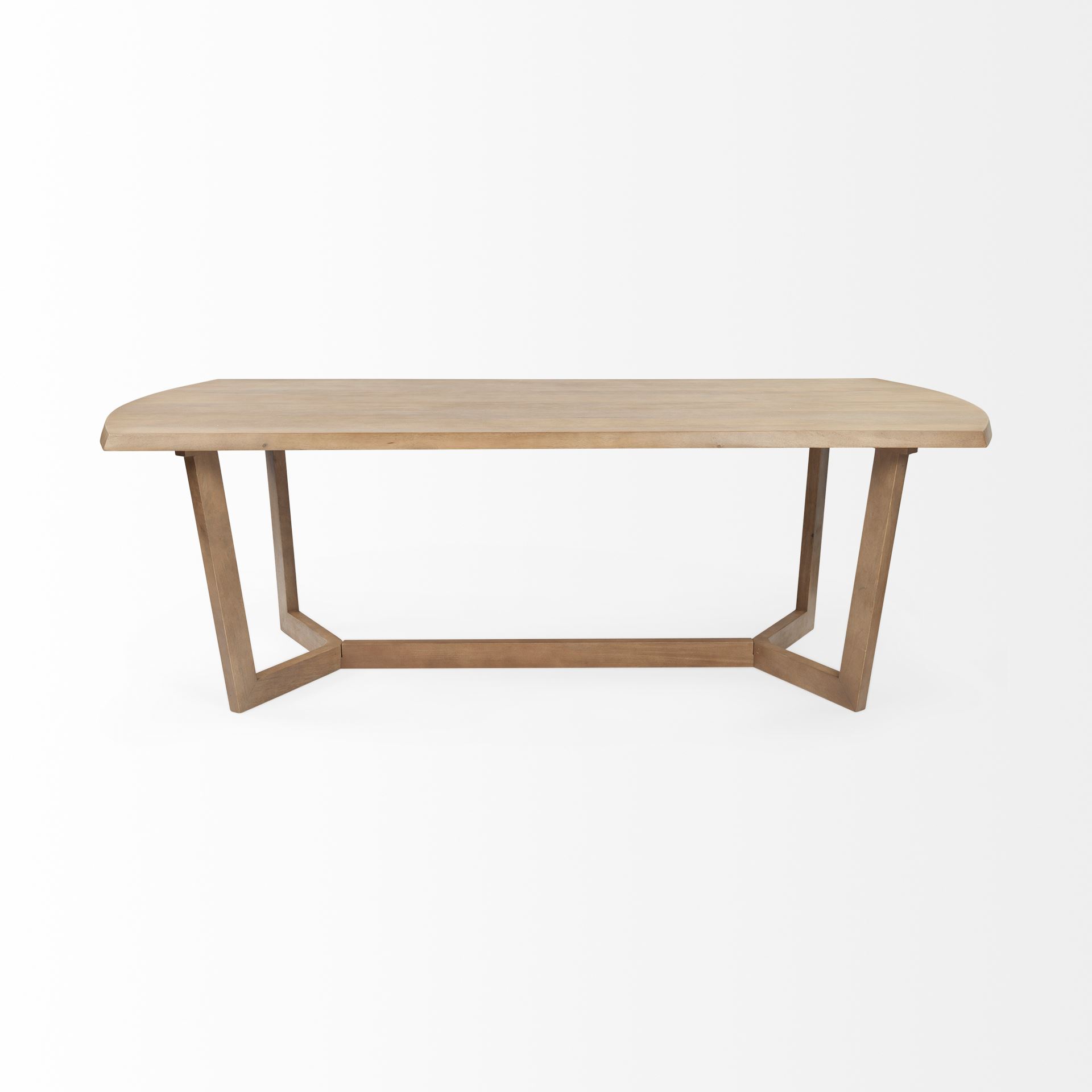 Denver 91.5x38 Rectangular Brown Solid Wood Top & Base Dining Table large image 