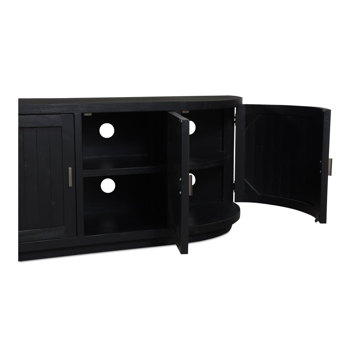 Nicola Media Cabinet Black, Media Console by Moe's Home, 70.9" width x 26" height x 17.7" depth View 9
