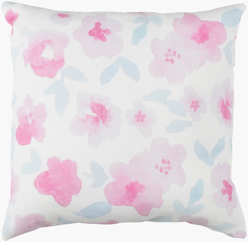Flowers Accent Pillow, Decorative Pillow by Surya, 20" length x 20" width